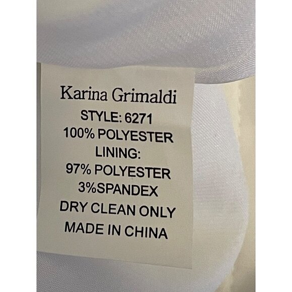 Karina Grimaldi Francesca Jumpsuit Ice Womens Size Large - Picture 11 of 12